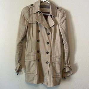 Zara basic khaki trench coat size S